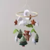 Karuzelka do Łóżeczka Dziecięcego Boho Naturalne Drewno z pałąkiem Bear