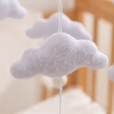 Karuzelka do Łóżeczka Dziecięcego Boho Naturalne Drewno + pałąk Bear & Moon