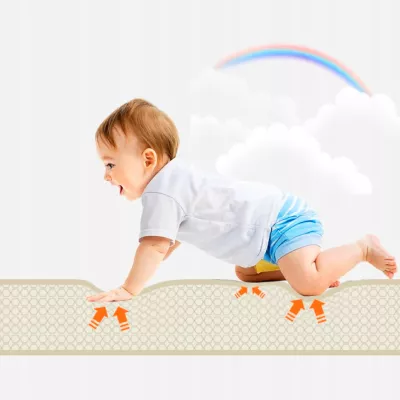 Mata dwustronna piankowa edukacyjna składana dla dzieci duża 150x180 cm