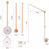 Karuzelka do Łóżeczka Dziecięcego Boho Naturalne Drewno + pałąk Rabbit Moon