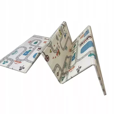 Mata dwustronna piankowa edukacyjna składana dla dzieci duża 150x180 cm