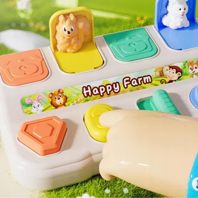 Interaktywna zabawka edukacyjna wyskakujące zwierzątka Pop-up 18m+