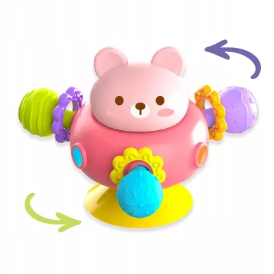 Zestaw grzechotek z przyssawką|spinnery sensoryczne misie dla niemowląt