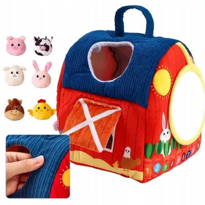 Zestaw Montessori 7w1 Farma Sensoryczna Domek 6-12 m+ dla dzieci