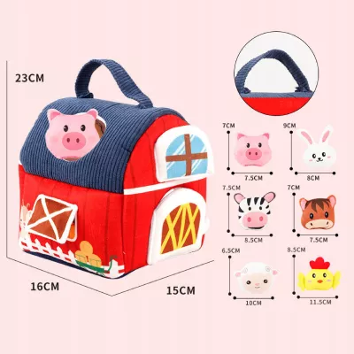 Zestaw Montessori 7w1 Farma Sensoryczna Domek 6-12 m+ dla dzieci