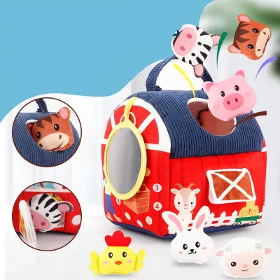 Zestaw Montessori 7w1 Farma Sensoryczna Domek 6-12 m+ dla dzieci