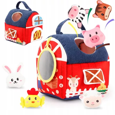 Zestaw Montessori 7w1 Farma Sensoryczna Domek 6-12 m+ dla dzieci