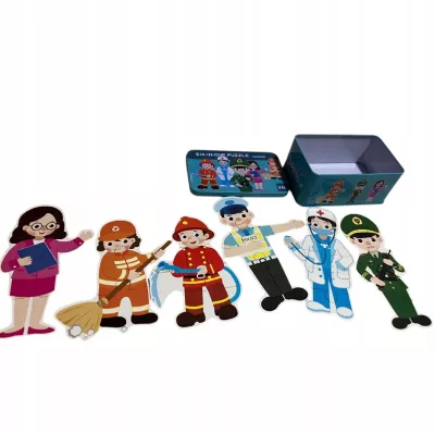 Moje pierwsze puzzle zawody 28 el. w kolorowej puszce dla dzieci