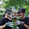 Maska dinozaur T-rex z dźwiękiem ruchoma paszcza bal kostium dla dzieci