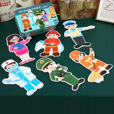 Moje pierwsze puzzle zawody 28 el. w kolorowej puszce dla dzieci