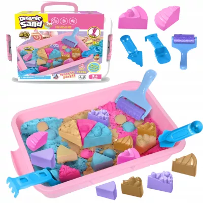 Piasek Kinetyczny dla dzieci Magiczny cukiernia babeczki 1,5 kg Foremki 3+