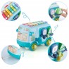 Interaktywny autobusik edukacyjny 5w1 dla dzieci – sorter, cymbałki, grzechotki