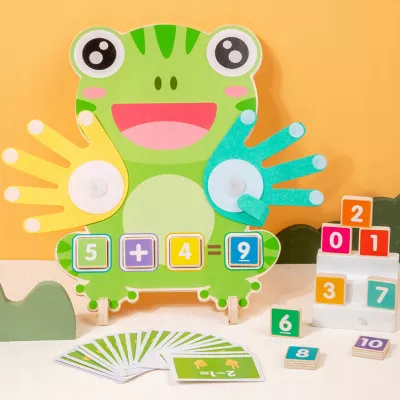 Drewniana Żabka Montessori do Nauki Liczenia Nauka przez Zabawę dla dzieci