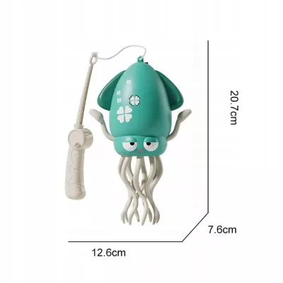 Tańcząca Ośmiornica USB - Interaktywna Zabawka z Muzyką i LED + Wędka