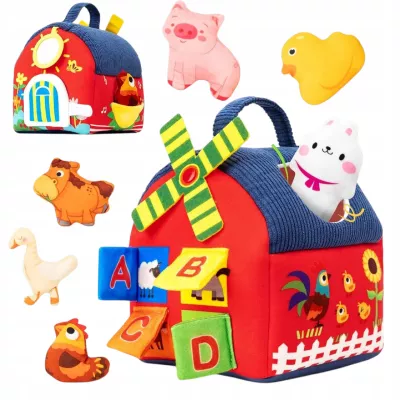 Zestaw Montessori 7w1 Farma Sensoryczna Domek Wiatrak 6-12 m+ dla dzieci