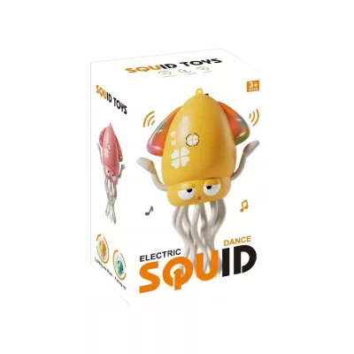 Tańcząca Ośmiornica USB - Interaktywna Zabawka z Muzyką i LED + Wędka