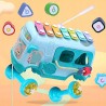 Interaktywny autobusik edukacyjny 5w1 dla dzieci – sorter, cymbałki, grzechotki