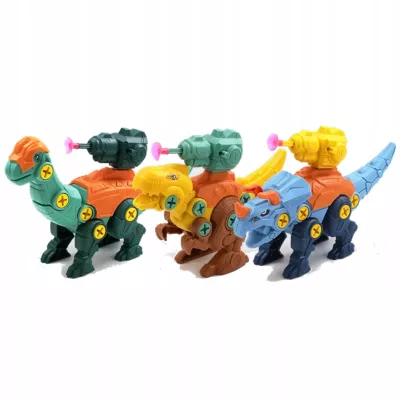 Zestaw Klocków konstrukcyjnych dla Dzieci Dinozaury Wyrzutnie Śrubokręty