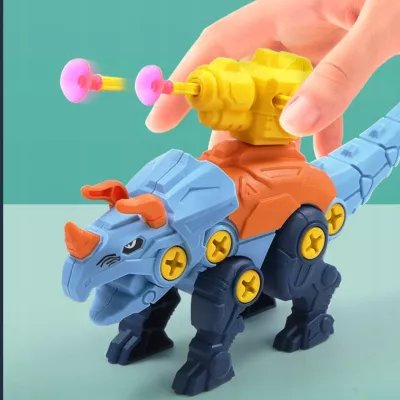 Zestaw Klocków konstrukcyjnych dla Dzieci Dinozaury Wyrzutnie Śrubokręty