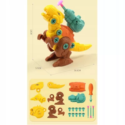 Zestaw Klocków konstrukcyjnych dla Dzieci Dinozaury Wyrzutnie Śrubokręty