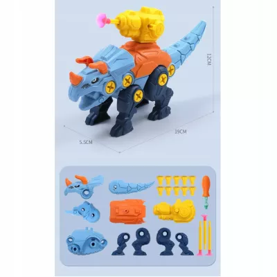 Zestaw Klocków konstrukcyjnych dla Dzieci Dinozaury Wyrzutnie Śrubokręty