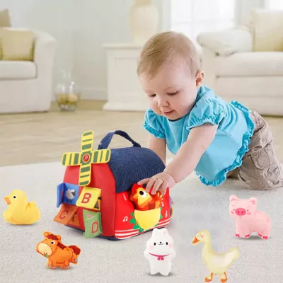 Zestaw Montessori 7w1 Farma Sensoryczna Domek Wiatrak 6-12 m+ dla dzieci