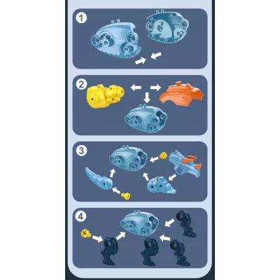 Zestaw Klocków konstrukcyjnych dla Dzieci Dinozaury Wyrzutnie Śrubokręty