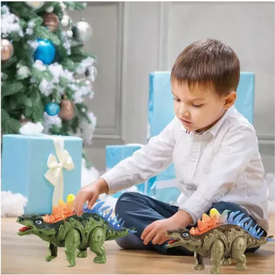 Dinozaur Stegozaur Interaktywny LED Dźwięk Chodzący dla dzieci zabawka