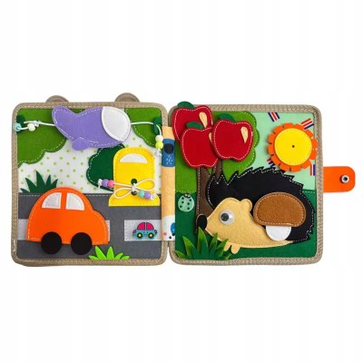 Książeczka edukacyjna Montessori z rzepami – filcowa 3D