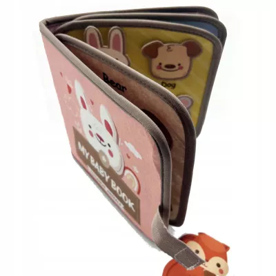 Książeczka filcowa dla dzieci tablica manipulacyjna rzepy Montessori