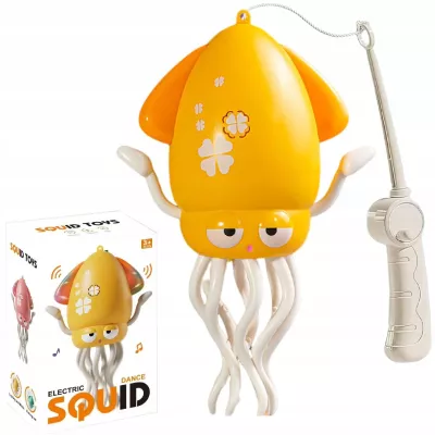 Interaktywna Ośmiornica Tańcząca USB - dla dzieci z Muzyką i LED + Wędka