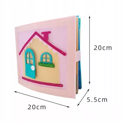 Cicha Książeczka dla dzieci Tablica Manipulacyjna Montessori Filc akcesoria
