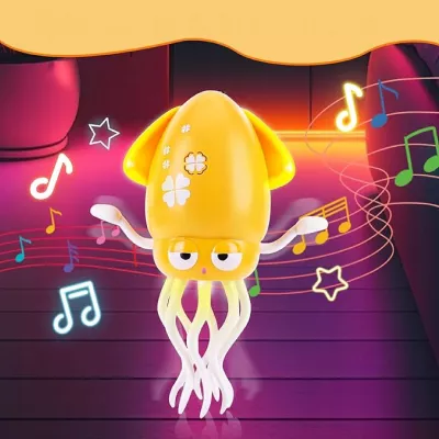 Interaktywna Ośmiornica Tańcząca USB - dla dzieci z Muzyką i LED + Wędka