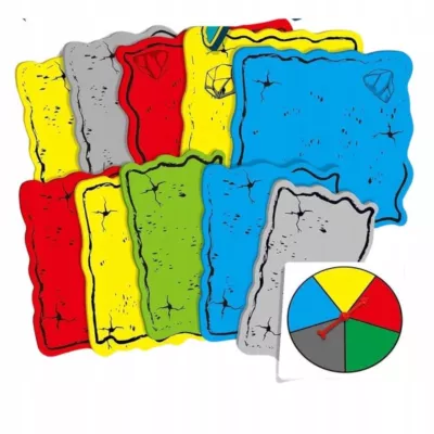 Gra Zręcznościowa podłoga to lawa dla Dzieci + Koło 20 Pól rodzinna