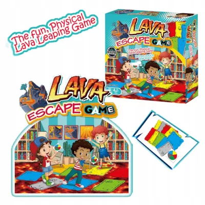 Gra Zręcznościowa podłoga to lawa dla Dzieci + Koło 20 Pól rodzinna