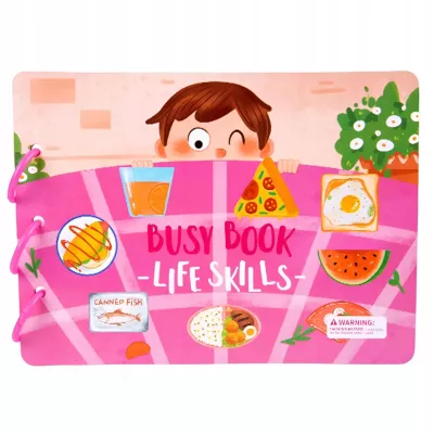 Cicha Książeczka Montessori Żywność na rzepy DIY Edukacyjna dla dzieci