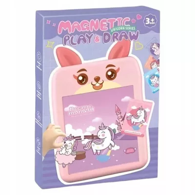 Tablica magnetyczna do rysowania dla dziewczynki układanka jednorożec pisak
