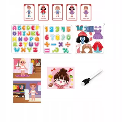 Tablica Magnetyczna Edukacyjna do rysowania dla dziewczynki układanka moda