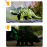Dinozaur Interaktywny Triceratops Chodzący, Świecący, dla Dzieci Zielony