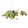 Dinozaur Interaktywny Triceratops Chodzący, Świecący, dla Dzieci Zielony