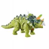 Dinozaur Interaktywny Triceratops Chodzący, Świecący, dla Dzieci Zielony