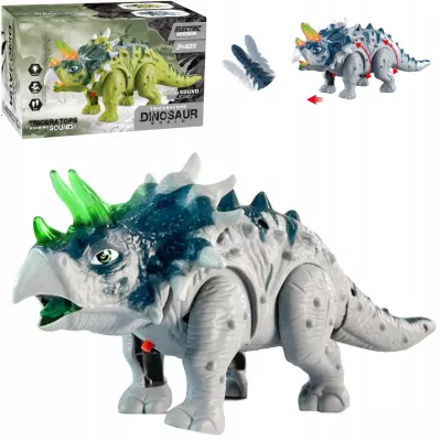 Dinozaur Interaktywny Triceratops - Chodzący, Świecący, Dźwięki dla Dzieci