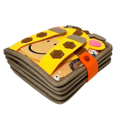 Książeczka edukacyjna Montessori z rzepami – filcowa 3D