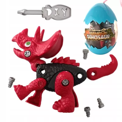 Dinozaur do skręcania dla dzieci - kreatywna zabawka konstrukcyjna DIY blue