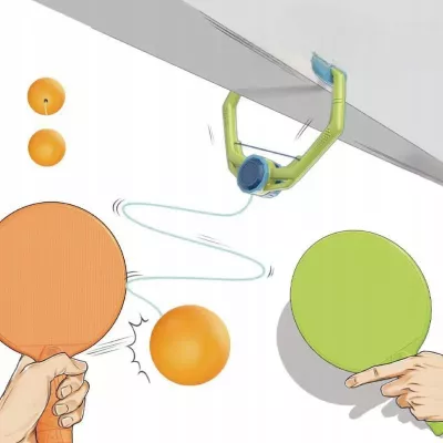 Ping Pong Podwieszany dla Dzieci i Dorosłych + 6 Piłek 2 Rakietki gra