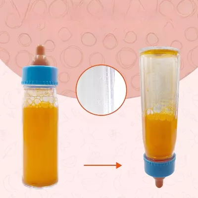 Magiczne butelki dla lalek mleko i sok znikające zestaw 2 szt.