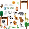 Filcowa tablica edukacyjna Zoo z rzepami | Kreatywna zabawka dla dzieci | 34 elementy
