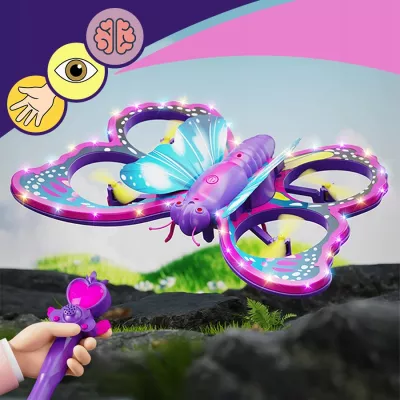 Zdalnie sterowany fioletowy motyl RC latający pilot różdżka mini dron
