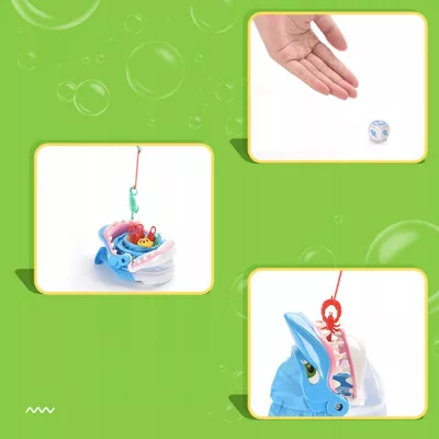 Gra łowienie rybek rekin wędka zręcznościowa dla dzieci 3+