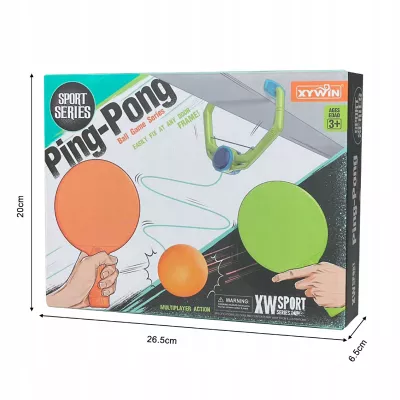Ping Pong Podwieszany dla Dzieci i Dorosłych + 6 Piłek 2 Rakietki gra